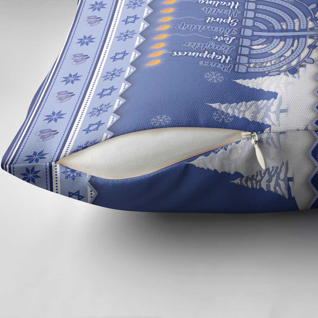 Hanukkah Christmas Pillow Cover Love And Lights - Wonder Print Shop
