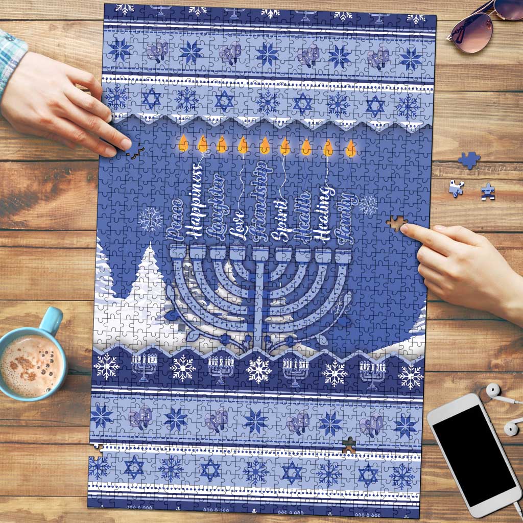 Hanukkah Christmas Puzzle Love And Lights - Wonder Print Shop