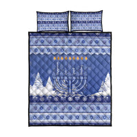 Hanukkah Christmas Quilt Bed Set Love And Lights - Wonder Print Shop