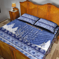 Hanukkah Christmas Quilt Bed Set Love And Lights - Wonder Print Shop