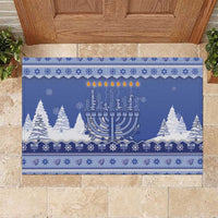 Hanukkah Christmas Rubber Doormat Love And Lights - Wonder Print Shop
