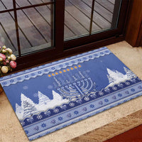 Hanukkah Christmas Rubber Doormat Love And Lights - Wonder Print Shop