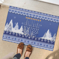 Hanukkah Christmas Rubber Doormat Love And Lights - Wonder Print Shop