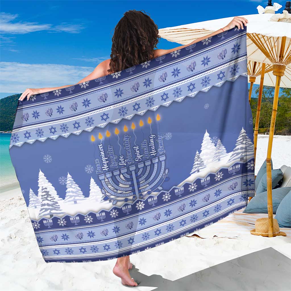 Hanukkah Christmas Sarong Love And Lights - Wonder Print Shop