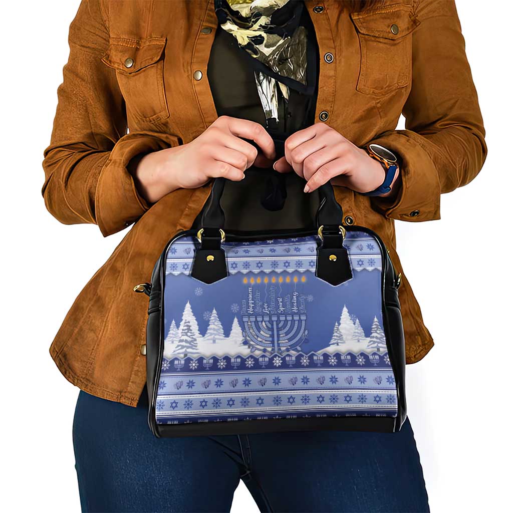Hanukkah Christmas Shoulder Handbag Love And Lights - Wonder Print Shop
