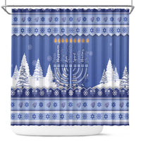 Hanukkah Christmas Shower Curtain Love And Lights - Wonder Print Shop