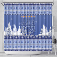 Hanukkah Christmas Shower Curtain Love And Lights - Wonder Print Shop