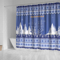 Hanukkah Christmas Shower Curtain Love And Lights - Wonder Print Shop