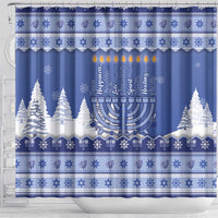 Hanukkah Christmas Shower Curtain Love And Lights - Wonder Print Shop