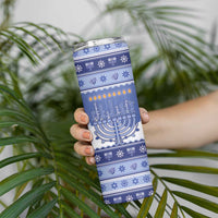 Hanukkah Christmas Skinny Tumbler Love And Lights - Wonder Print Shop