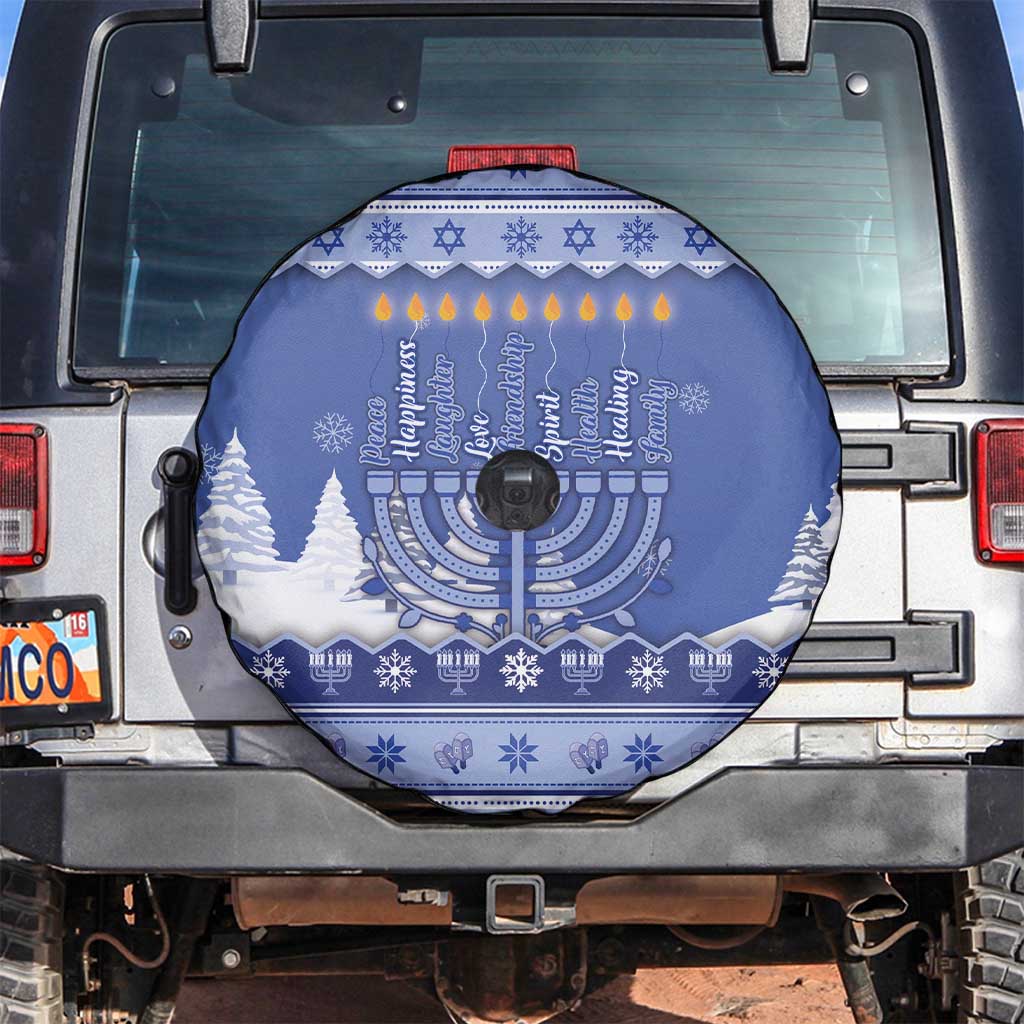 Hanukkah Christmas Spare Tire Cover Love And Lights - Wonder Print Shop