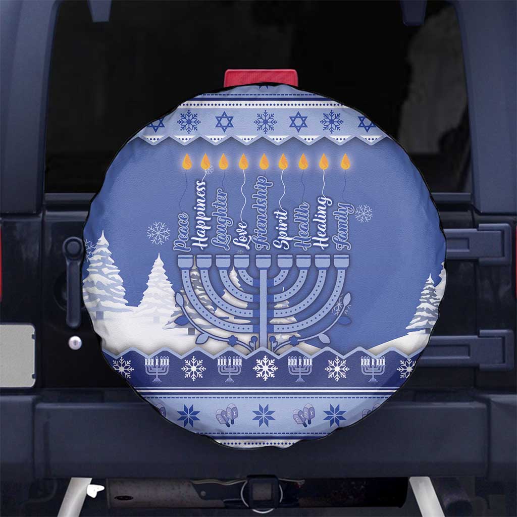 Hanukkah Christmas Spare Tire Cover Love And Lights - Wonder Print Shop