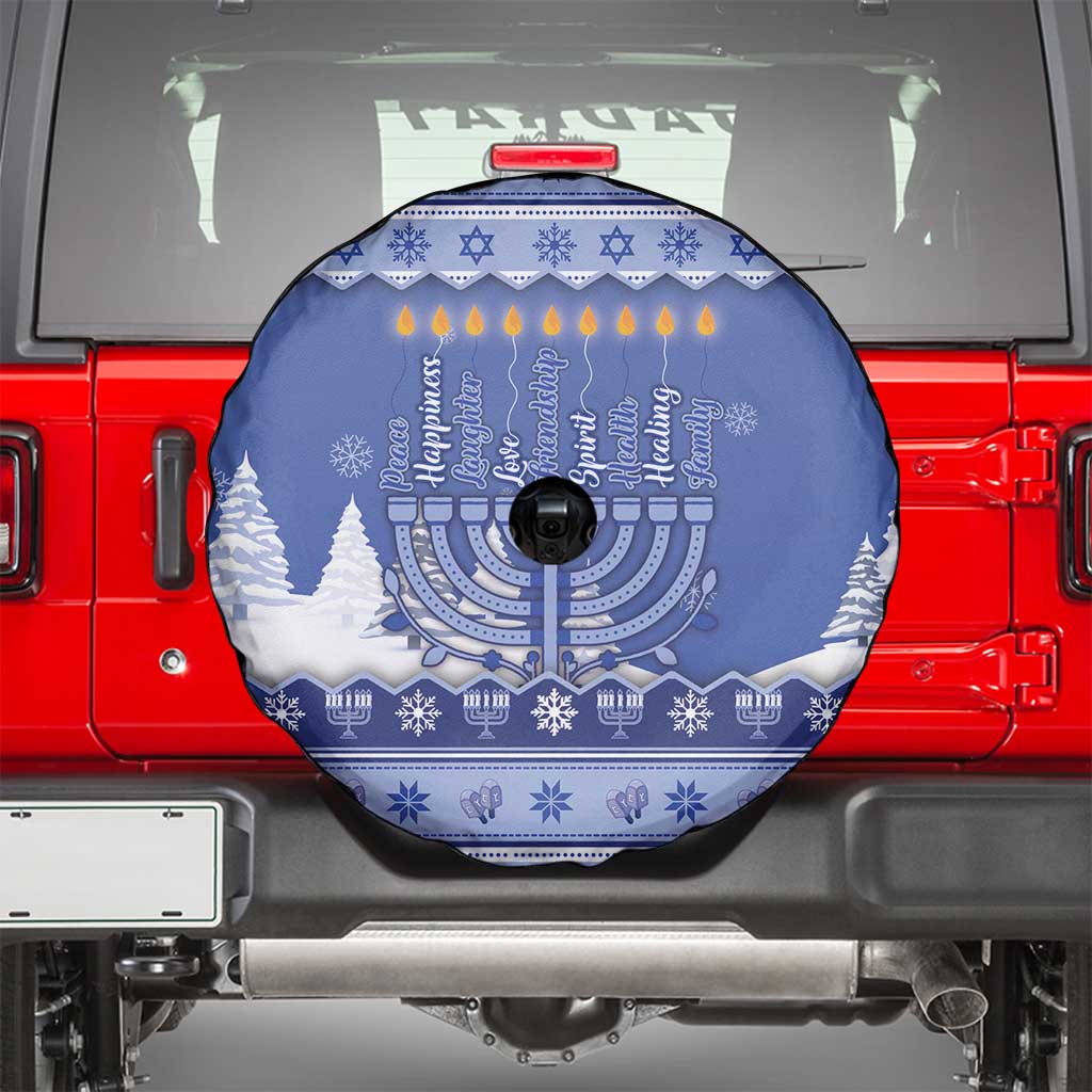Hanukkah Christmas Spare Tire Cover Love And Lights - Wonder Print Shop