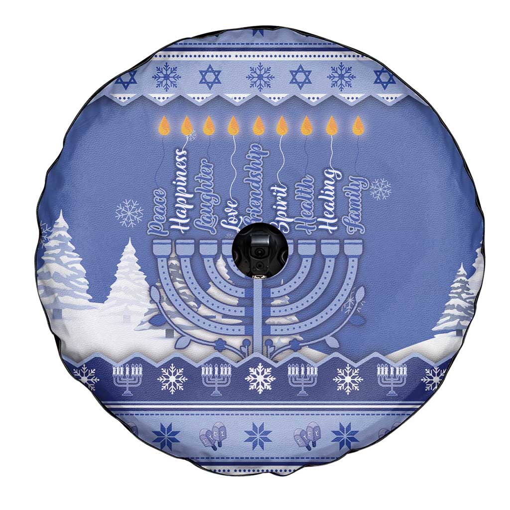 Hanukkah Christmas Spare Tire Cover Love And Lights - Wonder Print Shop
