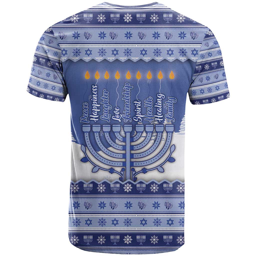 Hanukkah Christmas T Shirt Love And Lights - Wonder Print Shop