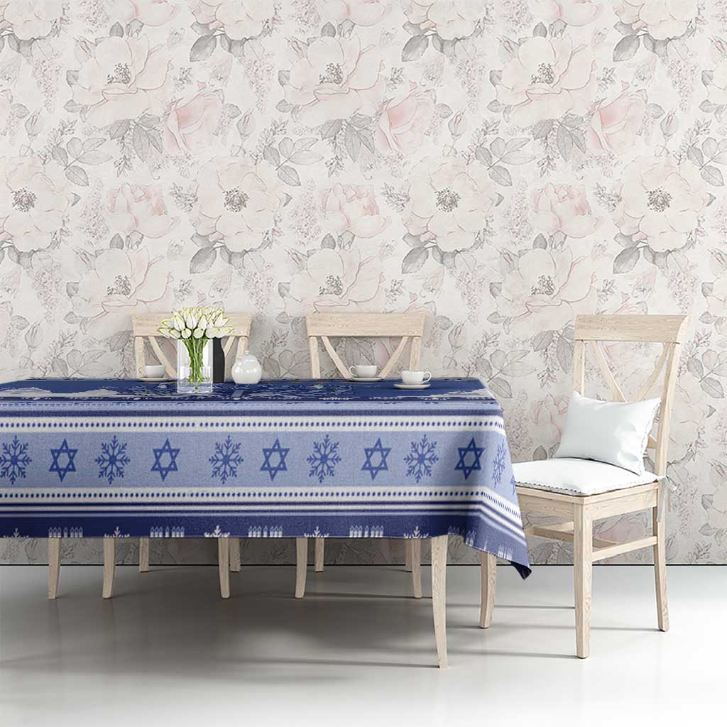 Hanukkah Christmas Tablecloth Love And Lights - Wonder Print Shop
