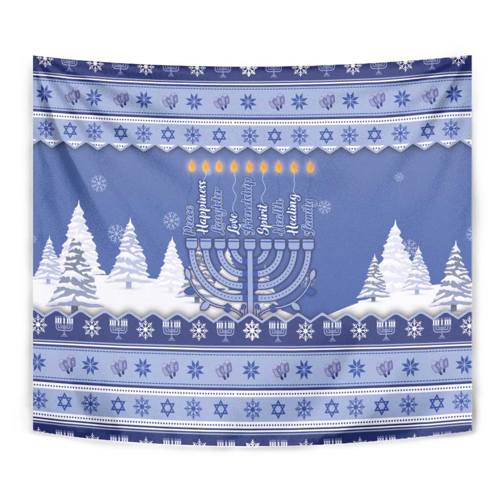 Hanukkah Christmas Tapestry Love And Lights - Wonder Print Shop