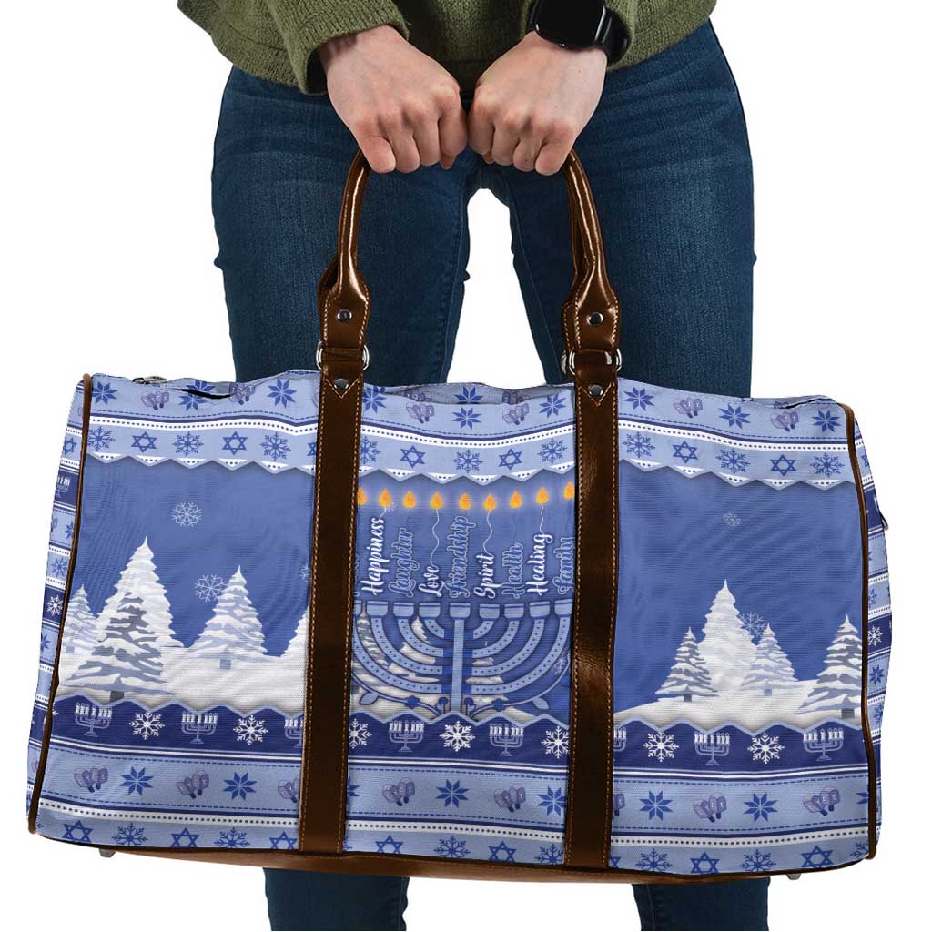 Hanukkah Christmas Travel Bag Love And Lights - Wonder Print Shop