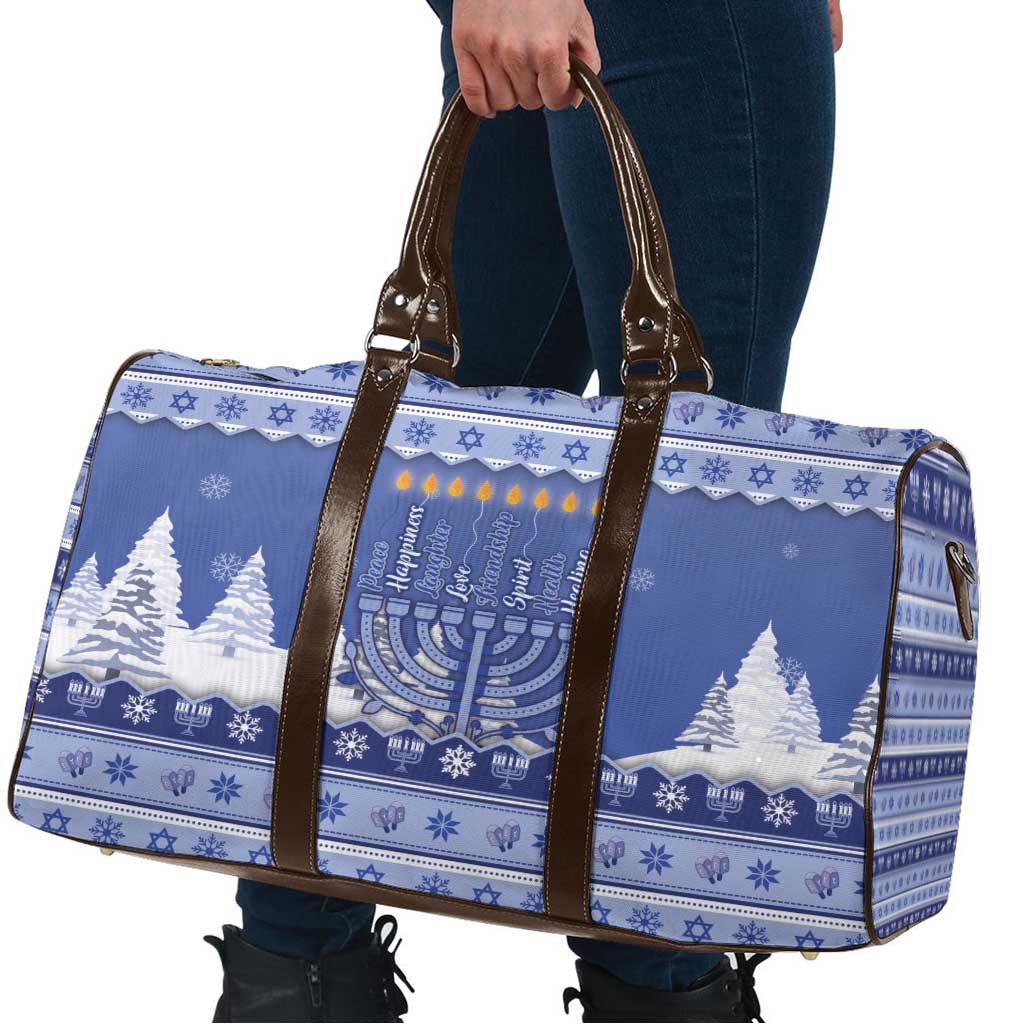 Hanukkah Christmas Travel Bag Love And Lights - Wonder Print Shop