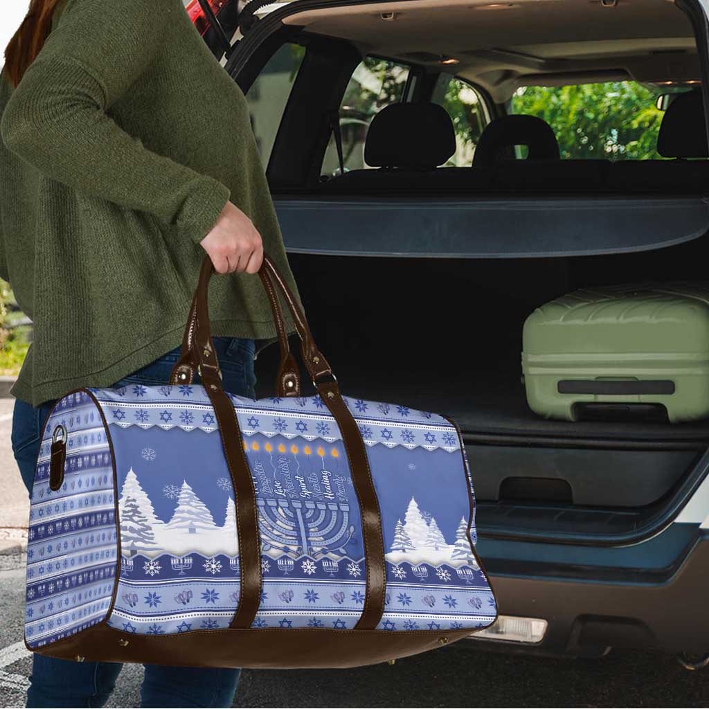 Hanukkah Christmas Travel Bag Love And Lights - Wonder Print Shop