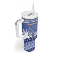 Hanukkah Christmas Tumbler With Handle Love And Lights - Wonder Print Shop