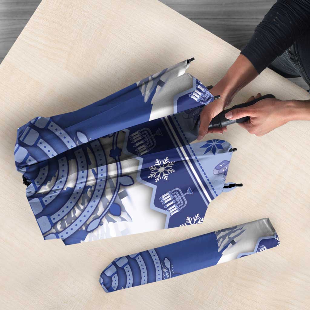 Hanukkah Christmas Umbrella Love And Lights - Wonder Print Shop