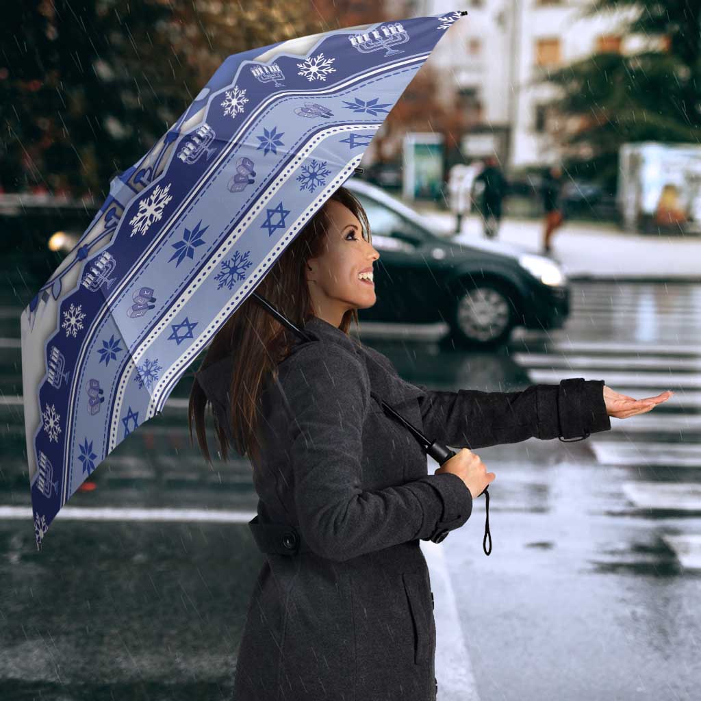 Hanukkah Christmas Umbrella Love And Lights - Wonder Print Shop