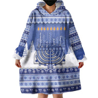 Hanukkah Christmas Wearable Blanket Hoodie Love And Lights - Wonder Print Shop