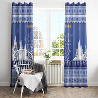 Hanukkah Christmas Window Curtain Love And Lights - Wonder Print Shop