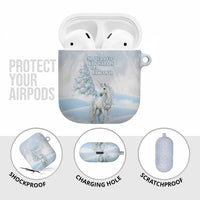 Magical Christmas AirPods Case Unicorn With Cotton Candy Xmas Tree - Wonder Print Shop