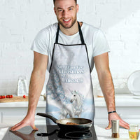 Magical Christmas Apron Unicorn With Cotton Candy Xmas Tree - Wonder Print Shop