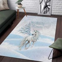 Magical Christmas Area Rug Unicorn With Cotton Candy Xmas Tree - Wonder Print Shop