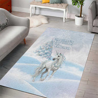 Magical Christmas Area Rug Unicorn With Cotton Candy Xmas Tree - Wonder Print Shop
