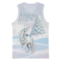 Magical Christmas Basketball Jersey Unicorn With Cotton Candy Xmas Tree - Wonder Print Shop