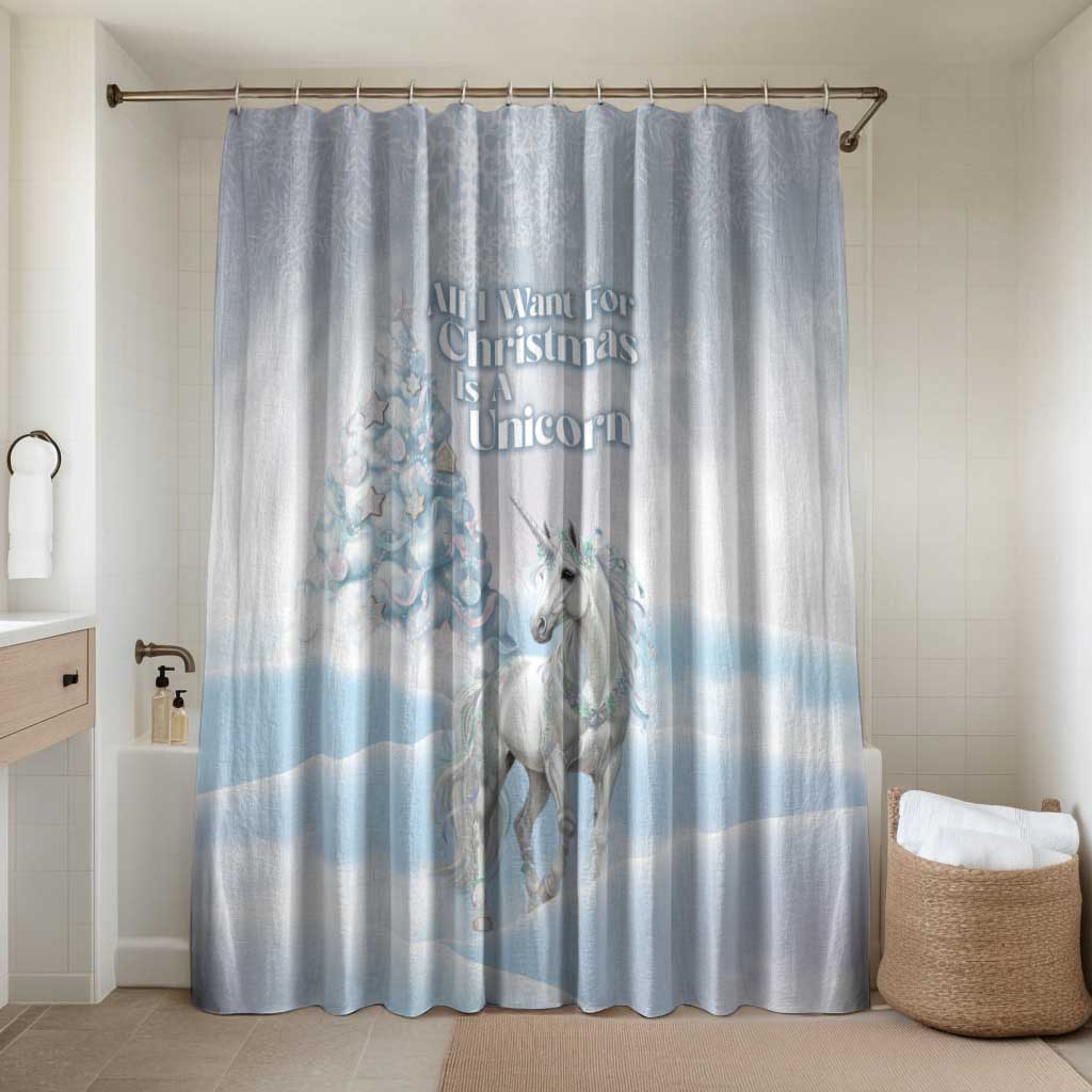 Magical Christmas Bathroom Set Unicorn With Cotton Candy Xmas Tree - Wonder Print Shop