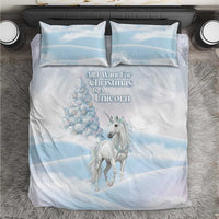 Magical Christmas Bedding Set Unicorn With Cotton Candy Xmas Tree - Wonder Print Shop