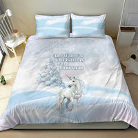 Magical Christmas Bedding Set Unicorn With Cotton Candy Xmas Tree - Wonder Print Shop
