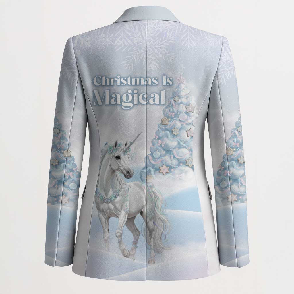 Magical Christmas Blazer Unicorn With Cotton Candy Xmas Tree - Wonder Print Shop