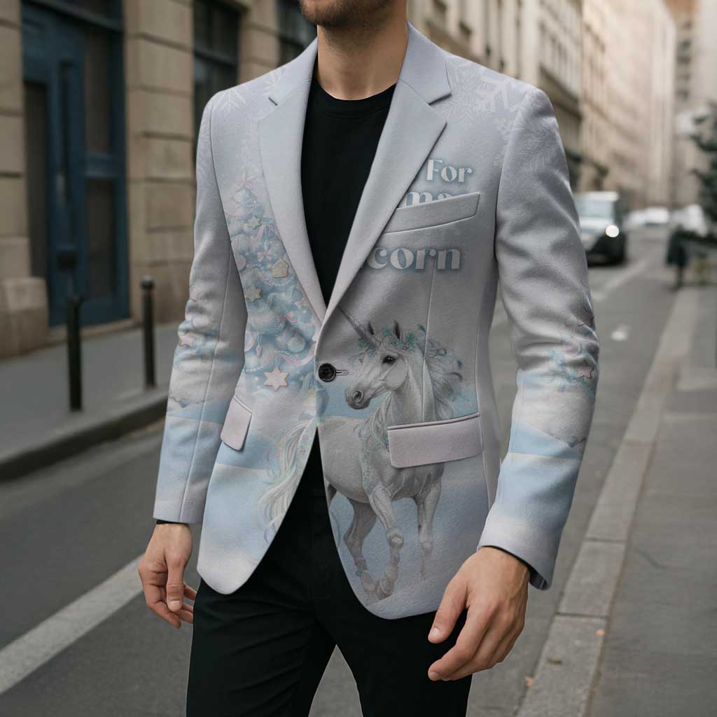 Magical Christmas Blazer Unicorn With Cotton Candy Xmas Tree - Wonder Print Shop