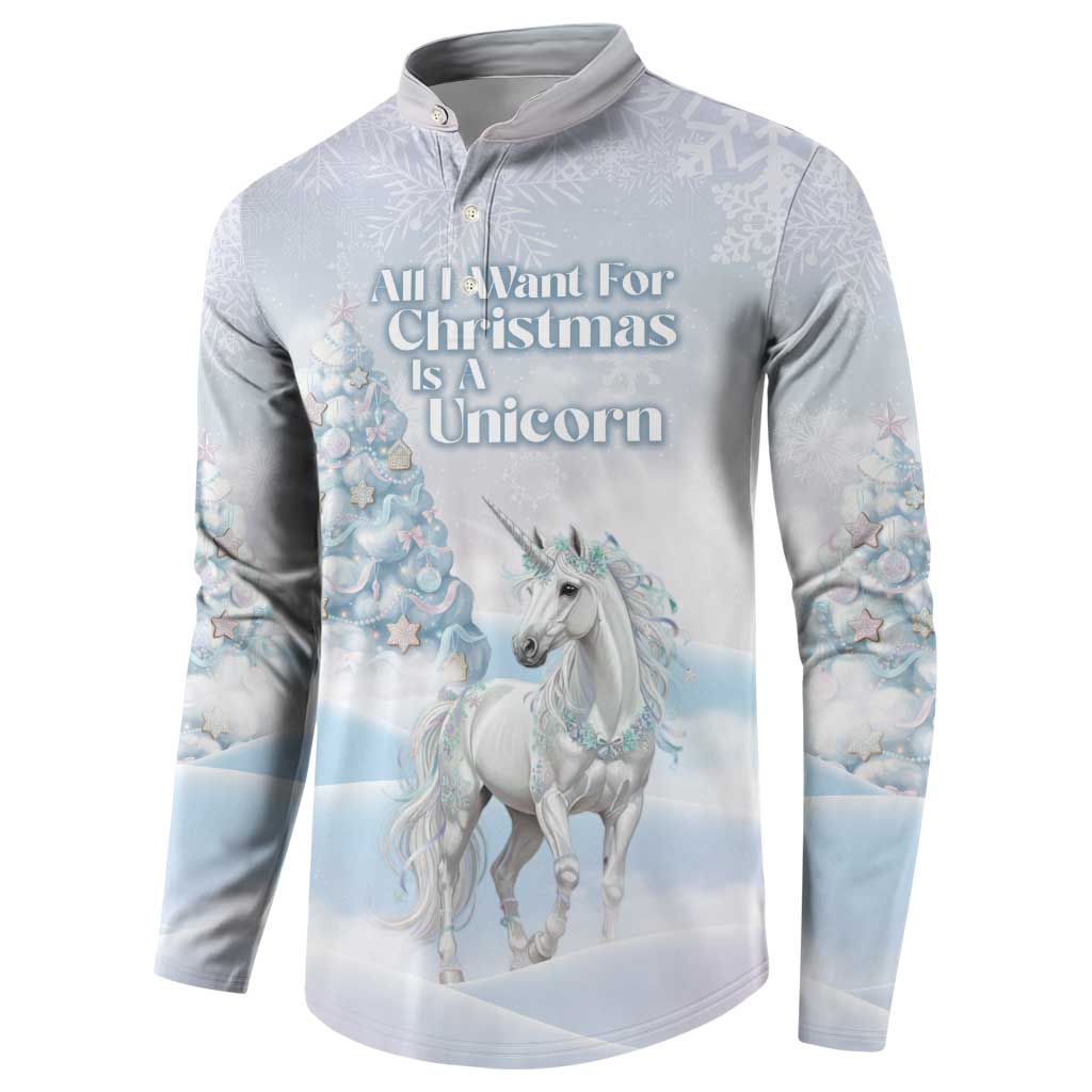 Magical Christmas Button Sweatshirt Unicorn With Cotton Candy Xmas Tree - Wonder Print Shop