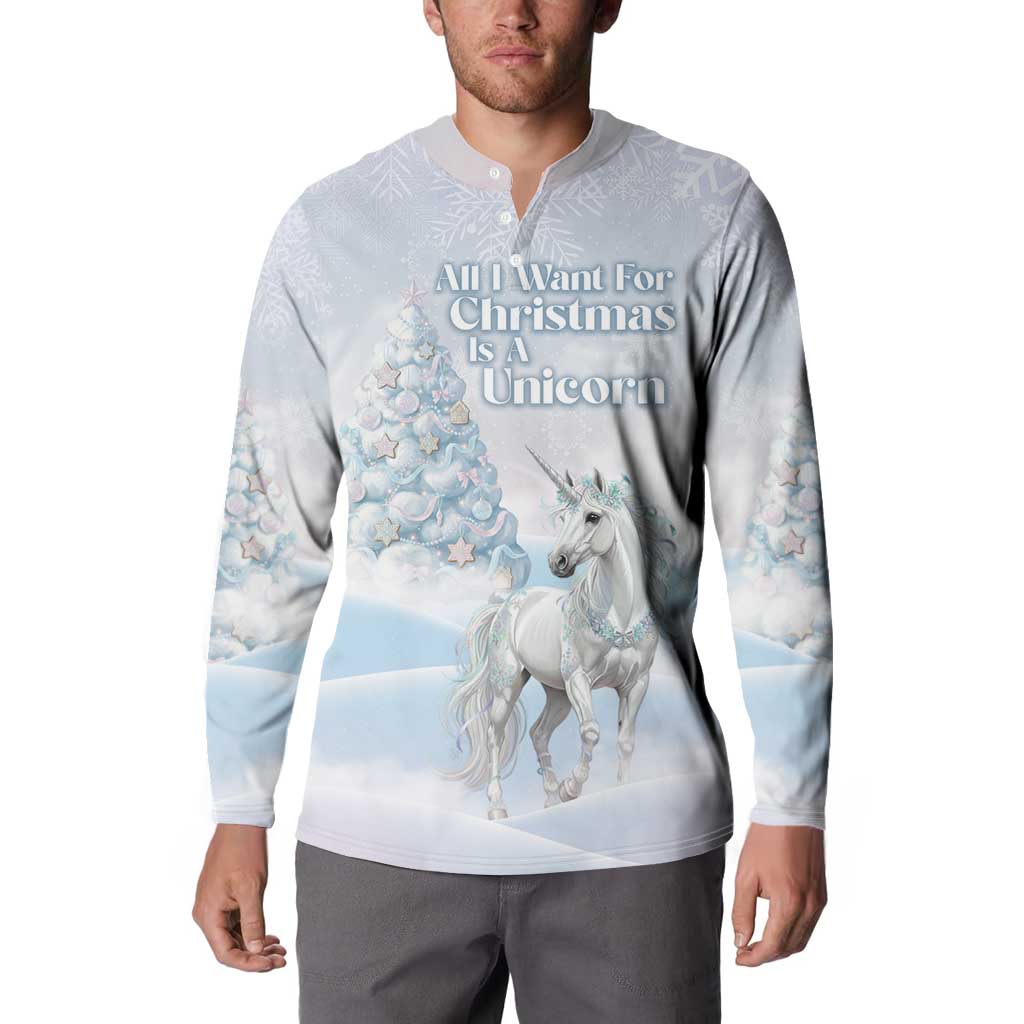 Magical Christmas Button Sweatshirt Unicorn With Cotton Candy Xmas Tree - Wonder Print Shop