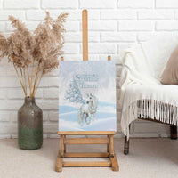 Magical Christmas Canvas Wall Art Unicorn With Cotton Candy Xmas Tree - Wonder Print Shop