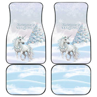 Magical Christmas Car Mats Unicorn With Cotton Candy Xmas Tree - Wonder Print Shop