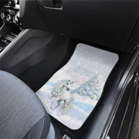 Magical Christmas Car Mats Unicorn With Cotton Candy Xmas Tree - Wonder Print Shop