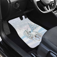 Magical Christmas Car Mats Unicorn With Cotton Candy Xmas Tree - Wonder Print Shop
