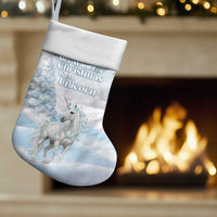 Magical Christmas Stocking Unicorn With Cotton Candy Xmas Tree - Wonder Print Shop