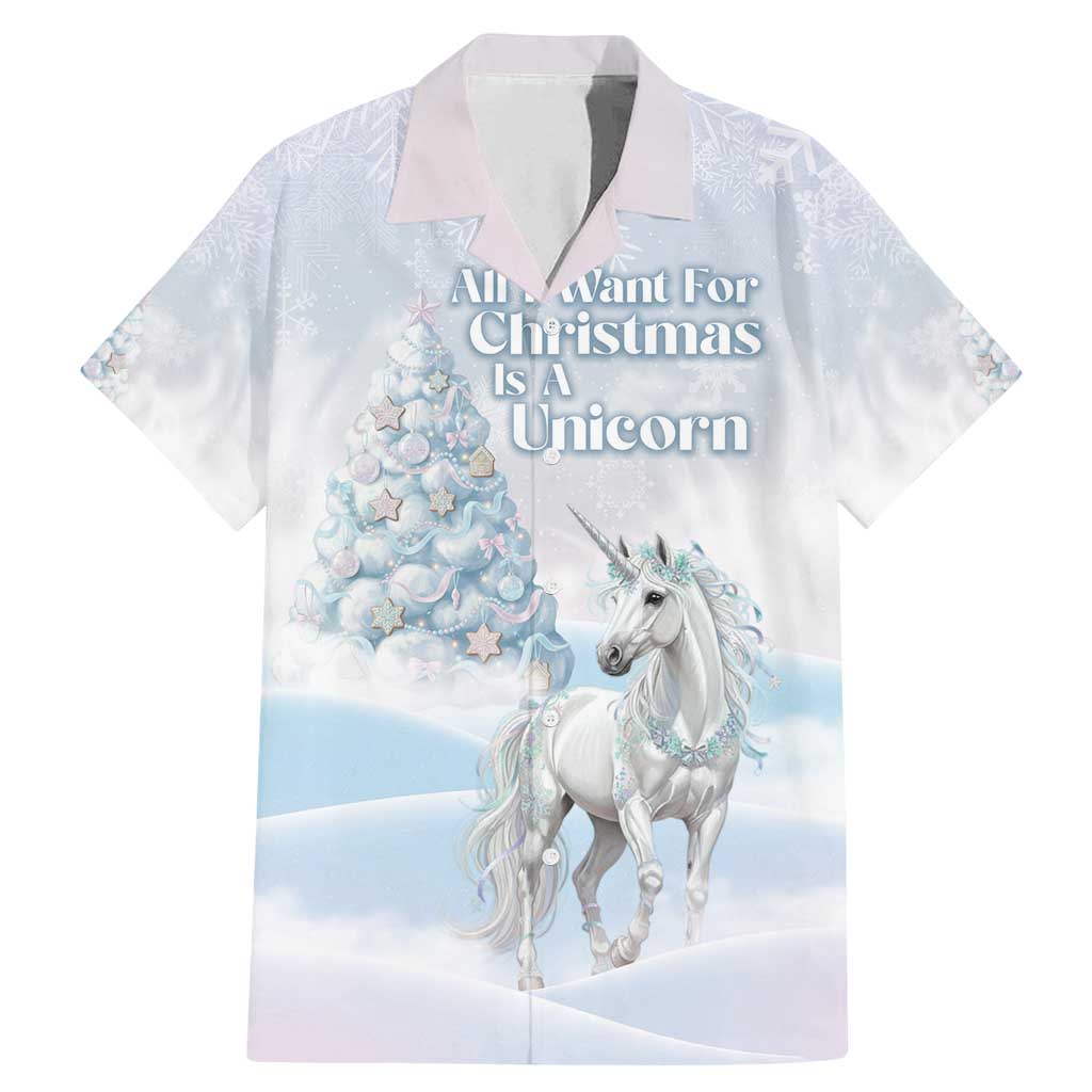 Magical Christmas Family Matching Mermaid Dress and Hawaiian Shirt Unicorn With Cotton Candy Xmas Tree - Wonder Print Shop