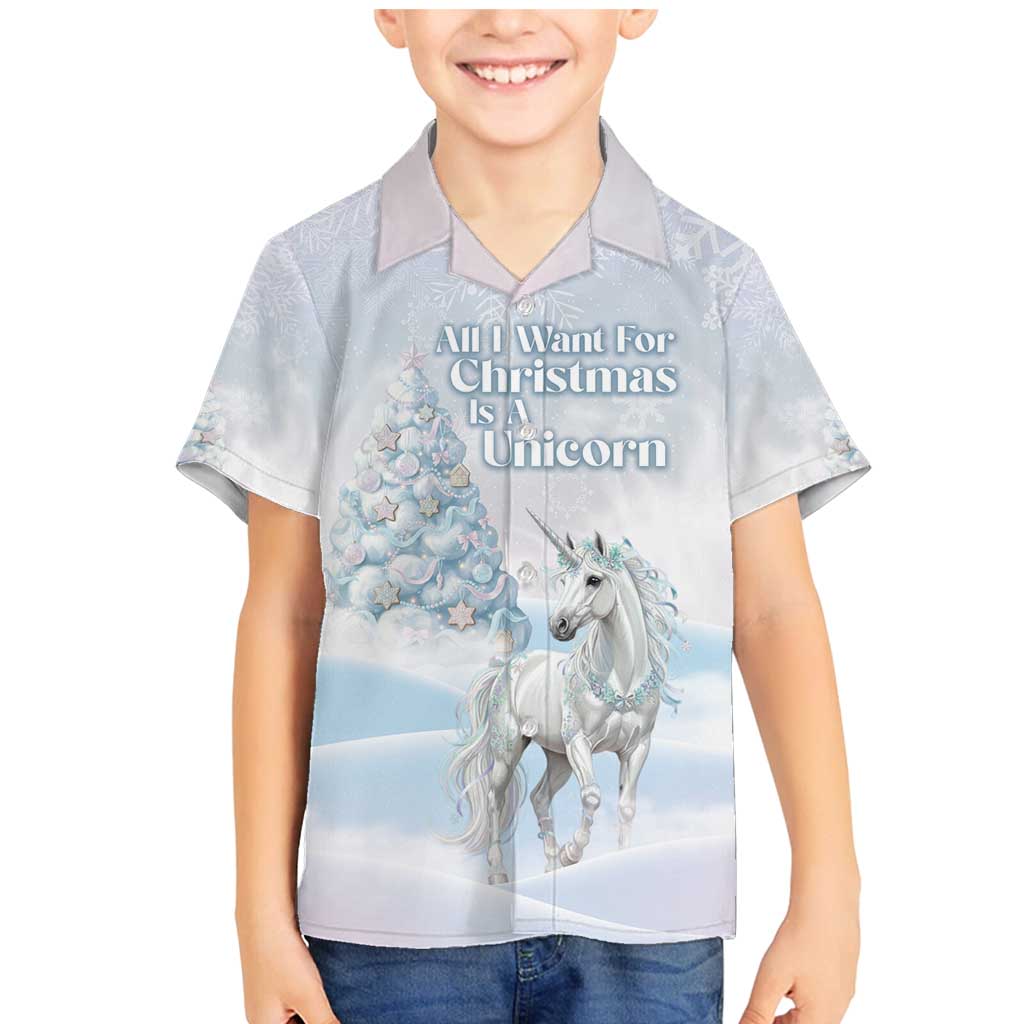 Magical Christmas Family Matching Mermaid Dress and Hawaiian Shirt Unicorn With Cotton Candy Xmas Tree - Wonder Print Shop