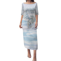 Magical Christmas Family Matching Puletasi and Hawaiian Shirt Unicorn With Cotton Candy Xmas Tree - Wonder Print Shop