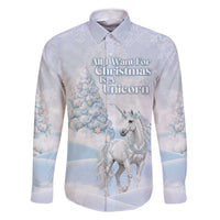 Magical Christmas Family Matching Tank Maxi Dress and Hawaiian Shirt Unicorn With Cotton Candy Xmas Tree - Wonder Print Shop